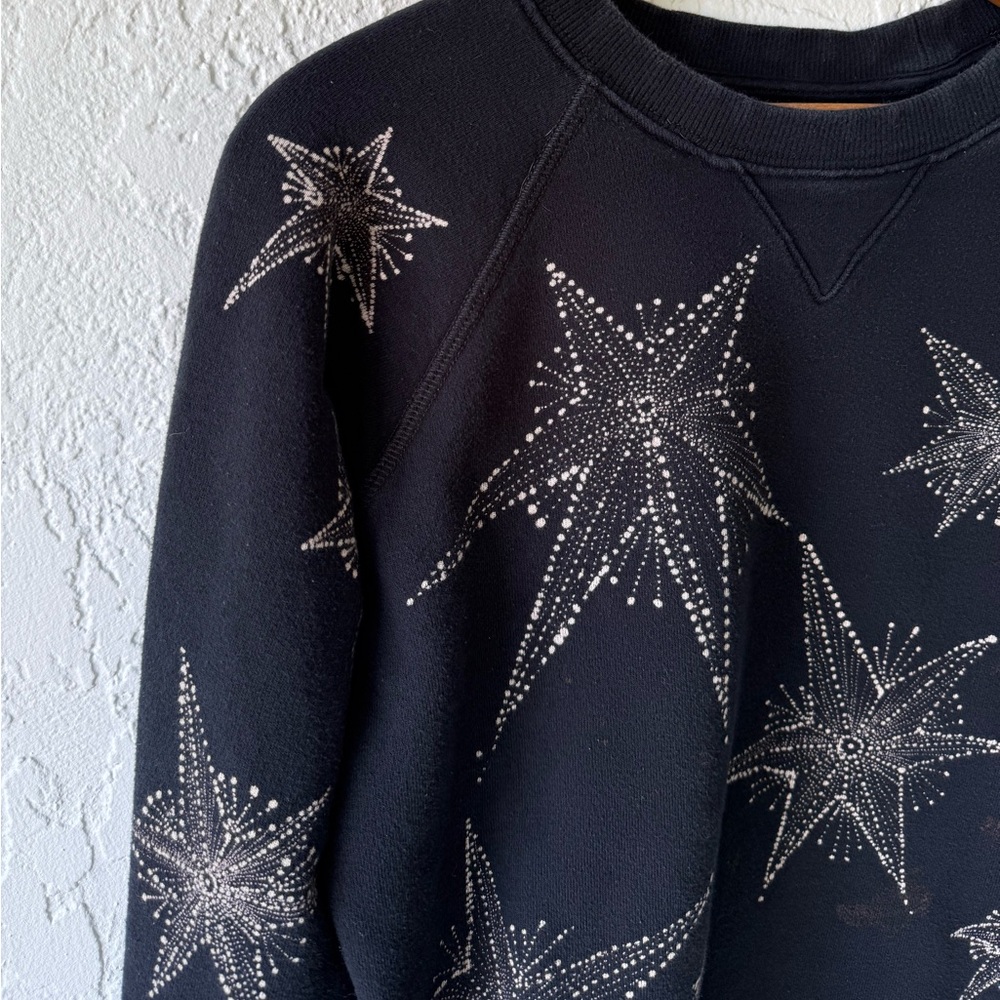 MOTHER Blue Tie Dye Stars Sweatshirt sz S